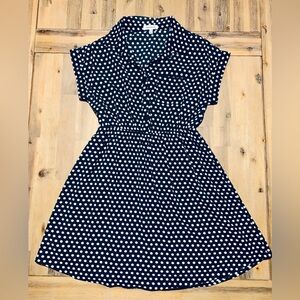 MONTEAU Polka Dot Dress -Size XL- Black & White